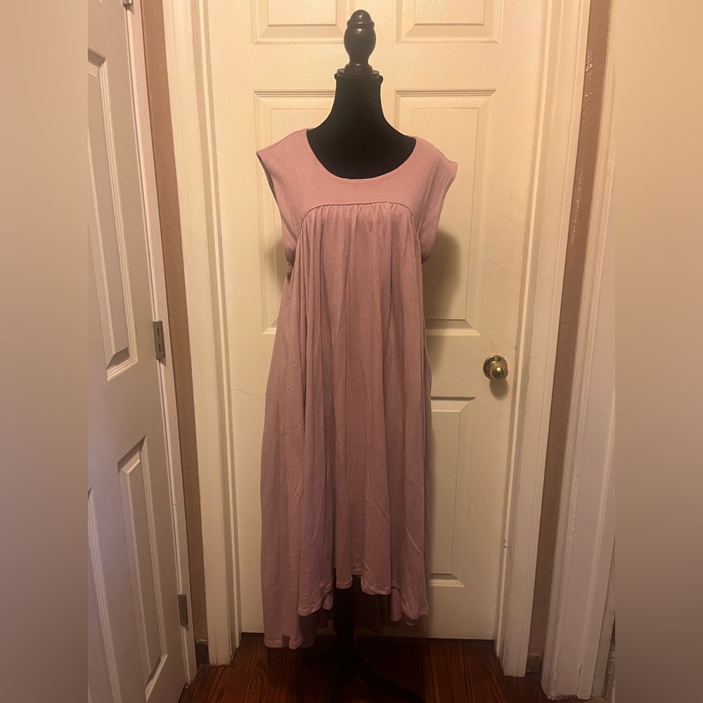 Free People High-Low Pink Dusty Rose Sleeveless Dress size XSmall NWOT